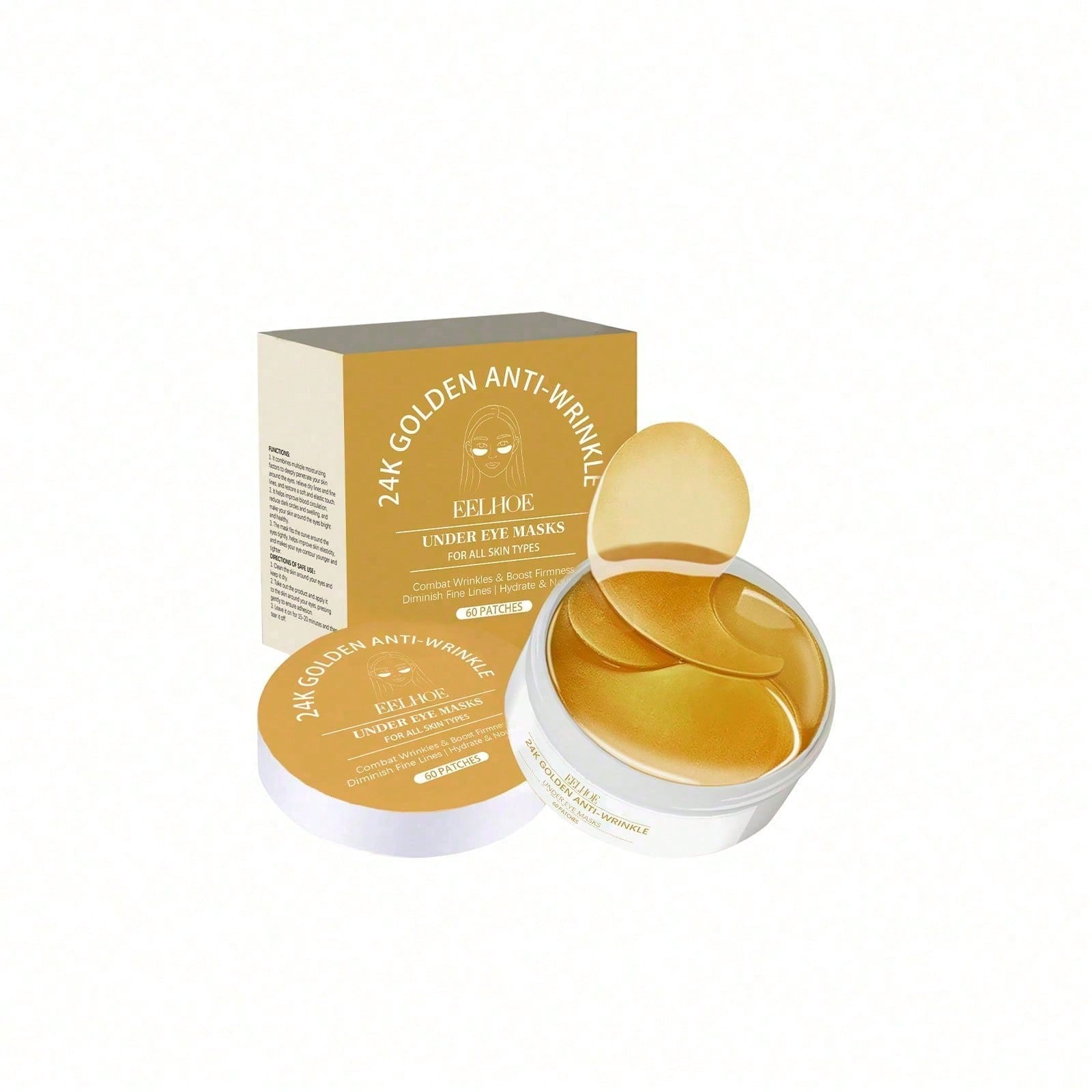 Luxury Skincare Line - Maska pod oczy z 24-karatowego złota,