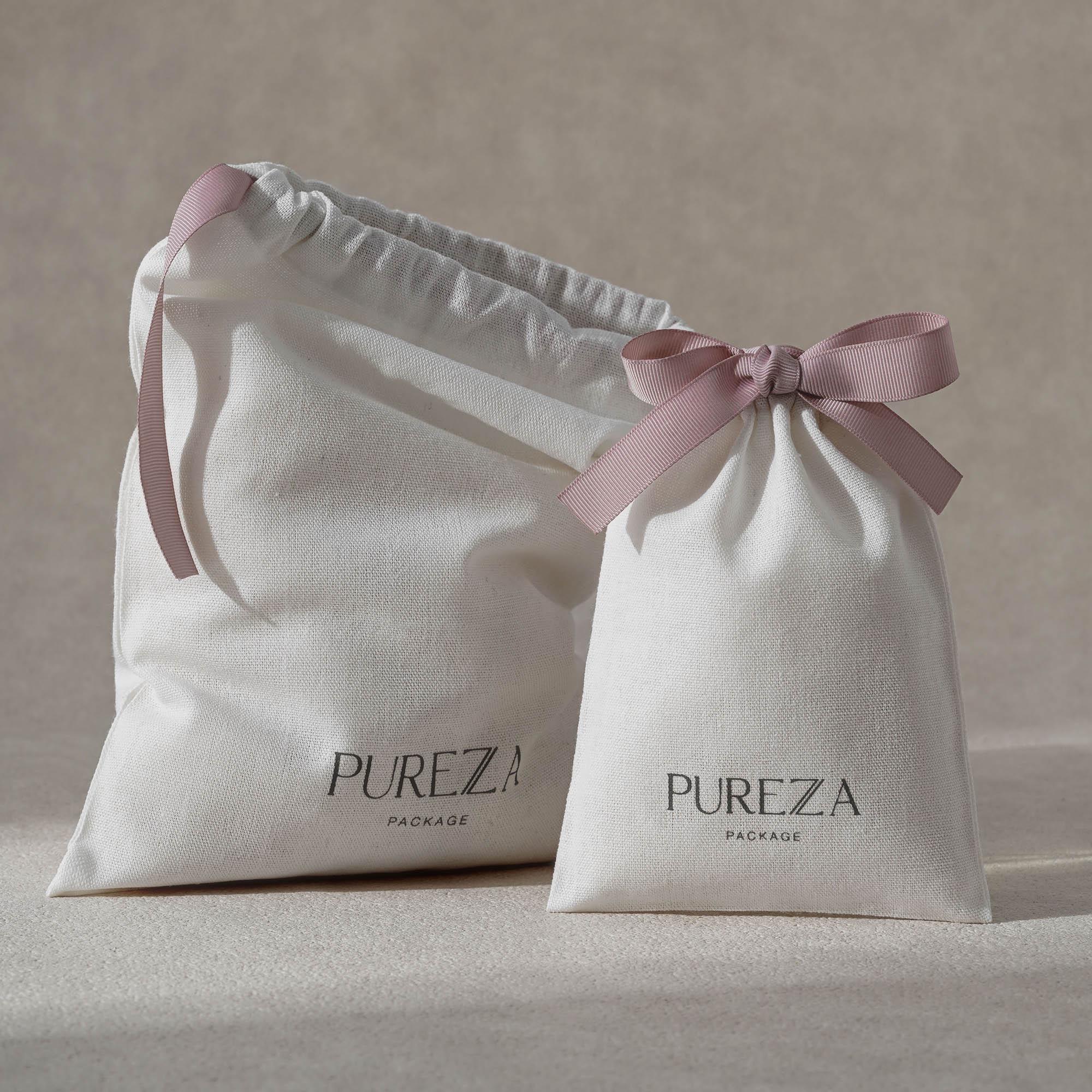 Bawełniany worek ze sznurkiem, – Luxury Skincare Packaging recenzja i cena