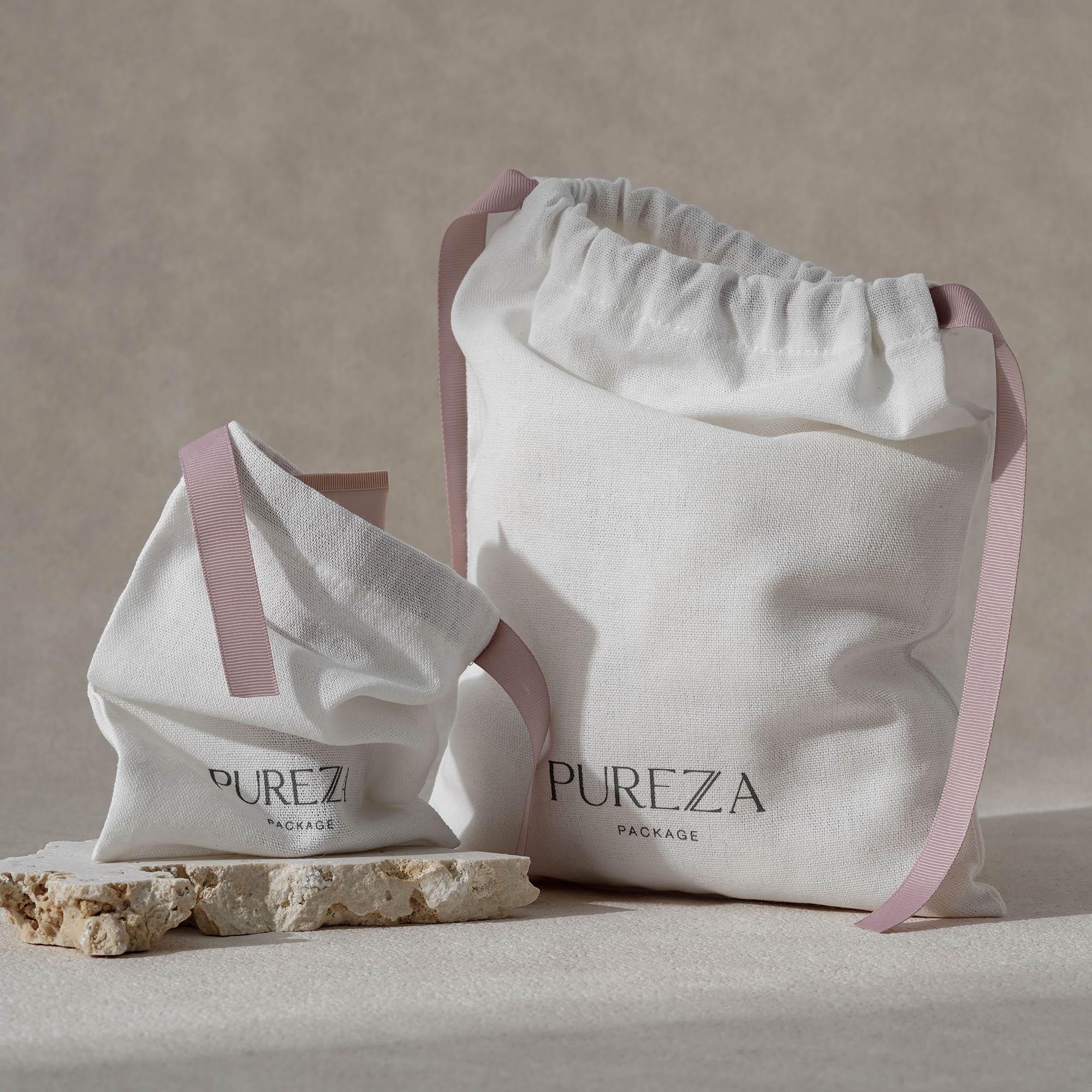 Bawełniany worek ze sznurkiem, – Luxury Skincare Packaging recenzja i cena
