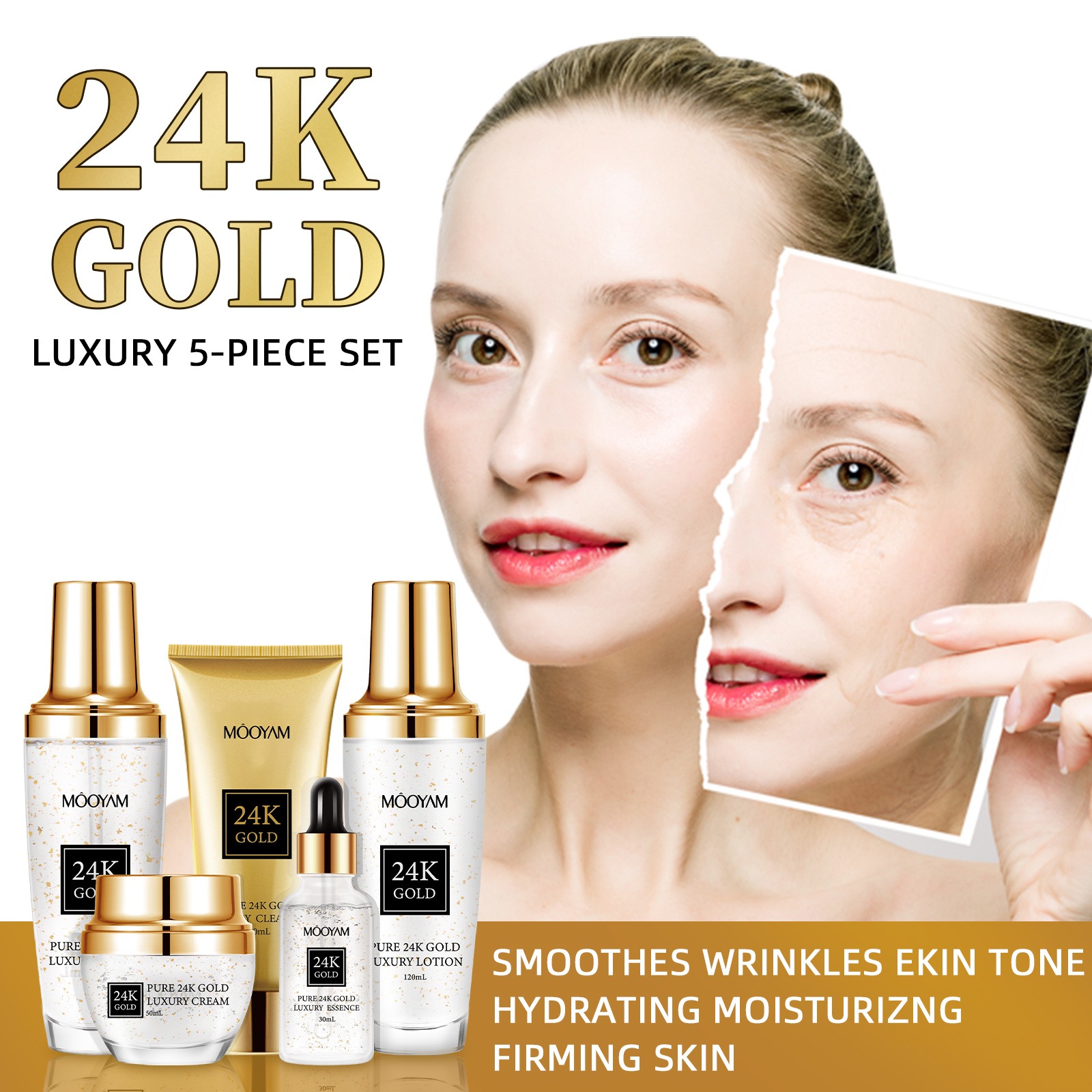 Złoty zestaw 24K LUXURY nawilż – Luxury Skincare Line recenzja i cena